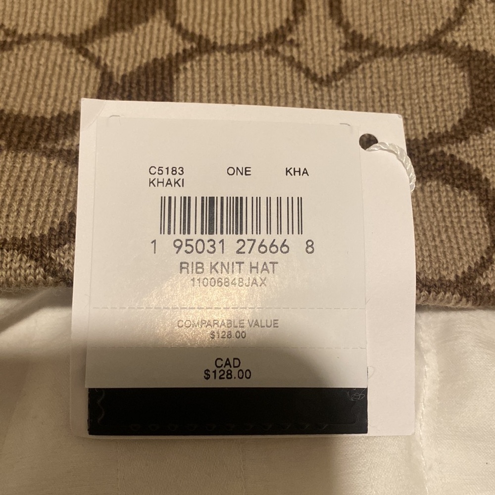 NEW** Coach Rib Knit Hat - Picture 2 of 3